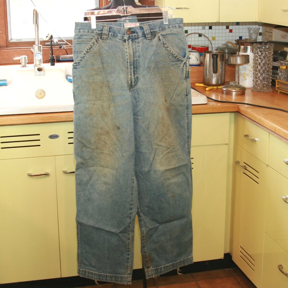 Old Navy Painter's Men's Jeans Retro Denim 33X32 Distressed